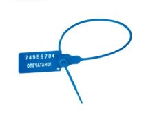 Пломбы пластиковые номерные УНИВЕРСАЛ, самофиксирующиеся, 220 мм, СИНИЕ, 50ШТ