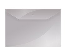 Папка-конверт на кнопке А4 прозрачная Office Space, бесцветная 150 мкм
