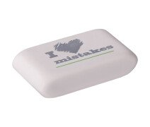 Ластик 40*24*10 мм Berlingo "I love mistakes", белый