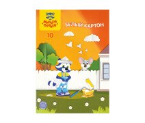 Картон белый А4, Мульти-Пульти, 10л., немелованный, в папке, "Приключения Енота"