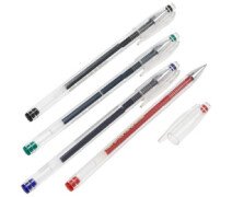 Ручка гелевая 0,5 мм, Crown "Hi-Jell", цвет синий