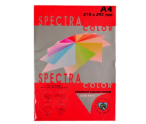 Бумага цветная А4, 80г, 250, Red, красный, Sinar Spectra, пачка 500л