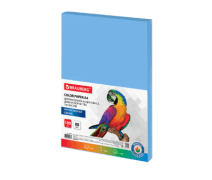 Бумага цветная BRAUBERG, А4, 80 г/м2, 500 л., интенсив, синяя, для офисной техники