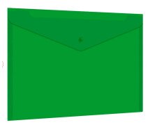 Папка-конверт на кнопке  0,15 мм, А4 BRAUBERG UNIVERSAL, до 100 листов, зеленая