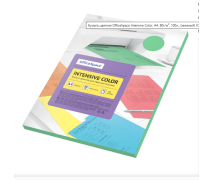 Бумага цветная А4 OfficeSpace "Intensive Color", 80г/м2, 100л., (зеленый)