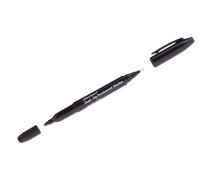 Маркер перманентный 0,8-2,2 мм OfficeSpace двухсторонний черный, пулевидный