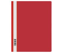 Папка скоросшиватель  СТАММ А4, 120мкм, красная с прозр. верхом