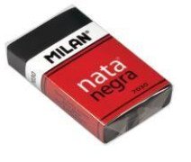 Ластик Milan "Nata Negra", 39*24*10 мм, прямоугольный, с держателем