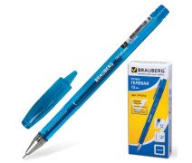 Ручка гелевая 0,5 мм BRAUBERG "Income", цвет синий