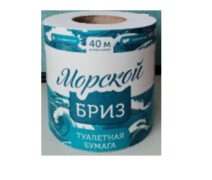 Бумага туалетная 1сл серая 40м на втулке Морской бриз