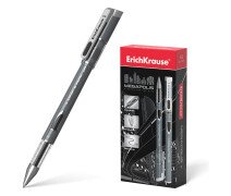 Ручка гелевая 0,5 мм, ErichKrause "Megapolis Gel", цвет черный, серый корпус