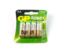 Батарейки AA, GP LR06 Super Alkal, блистер 4 шт