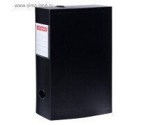 Папка-Короб архивный на кнопке 70 мм А4 Calligrata, 800 мкм, разборный, чёрный