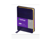 Ежедневник датированный 2026г., А6, 184л., кожзам, Berlingo "xGold", зол. срез, фиолетовый