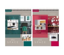 Блокнот А5, 60л, ARTSPACE "Офис. Office space", спираль, клетка, твердая подложка