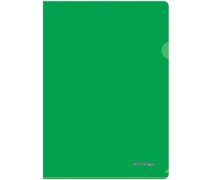 Уголок пластиковый А4, 180 мкм, Berlingo, зеленый непрозрачный