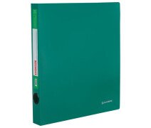 Папка на 2-х кольцах 40 мм BRAUBERG "Стандарт", зеленая