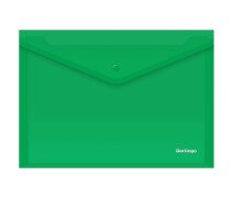 Папка-конверт на кнопке А4 непрозрачная Berlingo, зеленая 180 мкм