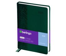 Ежедневник датированный 2025г. А5, 184л., кожзам, Berlingo "Vivella Prestige", зеленый