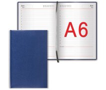 Ежедневник недатированный А6, 100*150 мм,BRAUBERG "Select", 160л, под зернистую кожу, темно-синий