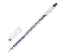 Ручка гелевая 0,5 мм, Crown "Hi-Jell", цвет черный