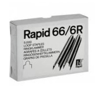 Скобы Rapid, 66/6, R, 5 000 шт, от 2 до 20 листов