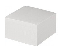 Блок для записей  на склейке 9х9х5 белый 65гр