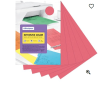 Бумага цветная OfficeSpace "Intensive Color", А4, 80г/м2, 100л., (красный)