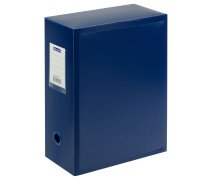 Папка-короб архивный на кнопке OfficeSpace разборный, 120мм, пластик, 900мкм, синий