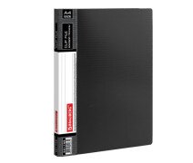 Папка с боковым металлическим прижимом и внутренним карманом BRAUBERG "Contract", черная, до 100 л.,