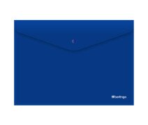 Папка-конверт на кнопке 200мкм А4 Berlingo "City Style", непрозрачная, синяя