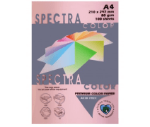 Бумага цветная А4, 80г, 170, Pink, розовый, Sinar Spectra, пачка 500л