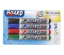 Набор маркеров для доски 4 цвета 3 мм Crown "Multi Board", пулевидный