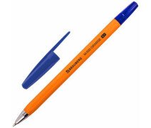 Ручка шариковая 0,7 мм BRAUBERG M-500 Orange,цвет синий, оранж корпус