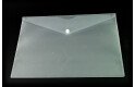 яПапка-конверт на кнопке А4 прозрачная Бюрократ, бесцветный 180 мкм