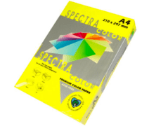 Бумага цветная А4, 75г, 363, Cyber HP Yellow, желтый неон, Sinar Spectra, пачка 500л