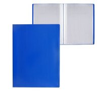 Папка с 40 вкладышами А4, 500 мкм, Calligrata, текстура "песок", синяя