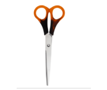 Ножницы OfficeSpace 20см, ручки под янтарь, ПВХ чехол с европодвесом