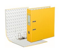 Папка-регистратор 80 мм ECONOMY PLUS,желт,ПБП