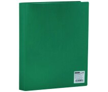 Папка с 60 файлами OfficeSpace А4, 21мм, 400мкм, пластик, зеленая