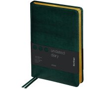 Ежедневник недатированный А5, 160л., кожзам, Berlingo "xGold", зол. срез, зеленый