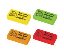 Ластик 40х20х10 мм BRAUBERG "Fresh Zone", цвет ассорти, прямоугольный