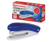 Степлер  №10 BRAUBERG Einkommen до 12л, синий