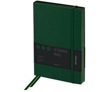 Ежедневник недатированный А5, 136л., кожзам, Berlingo "Western", с резинкой, зеленый
