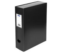 Папка-короб архивный 10 см на кнопке OfficeSpace разборный, пластик, 900мкм, черный