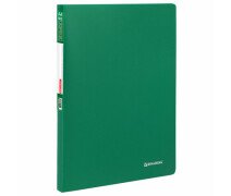 Папка с 30 файлами BRAUBERG "Office", зеленая, 0,5 мм