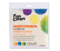 Салфетка бытовая "Fun Clean" микрофибра д/уборки пом. 35*35см