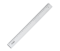 Линейка 30 см СТАММ пластиковая, прозрачная, б/цветная