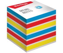 Блок для записи 8*8*8 см на склейке Berlingo "Rainbow", цветной