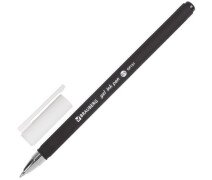 Ручка гелевая 0,5 мм BRAUBERG "Matt Gel", ЧЕРНАЯ, корпус soft-touch, узел , линия 0,35 мм